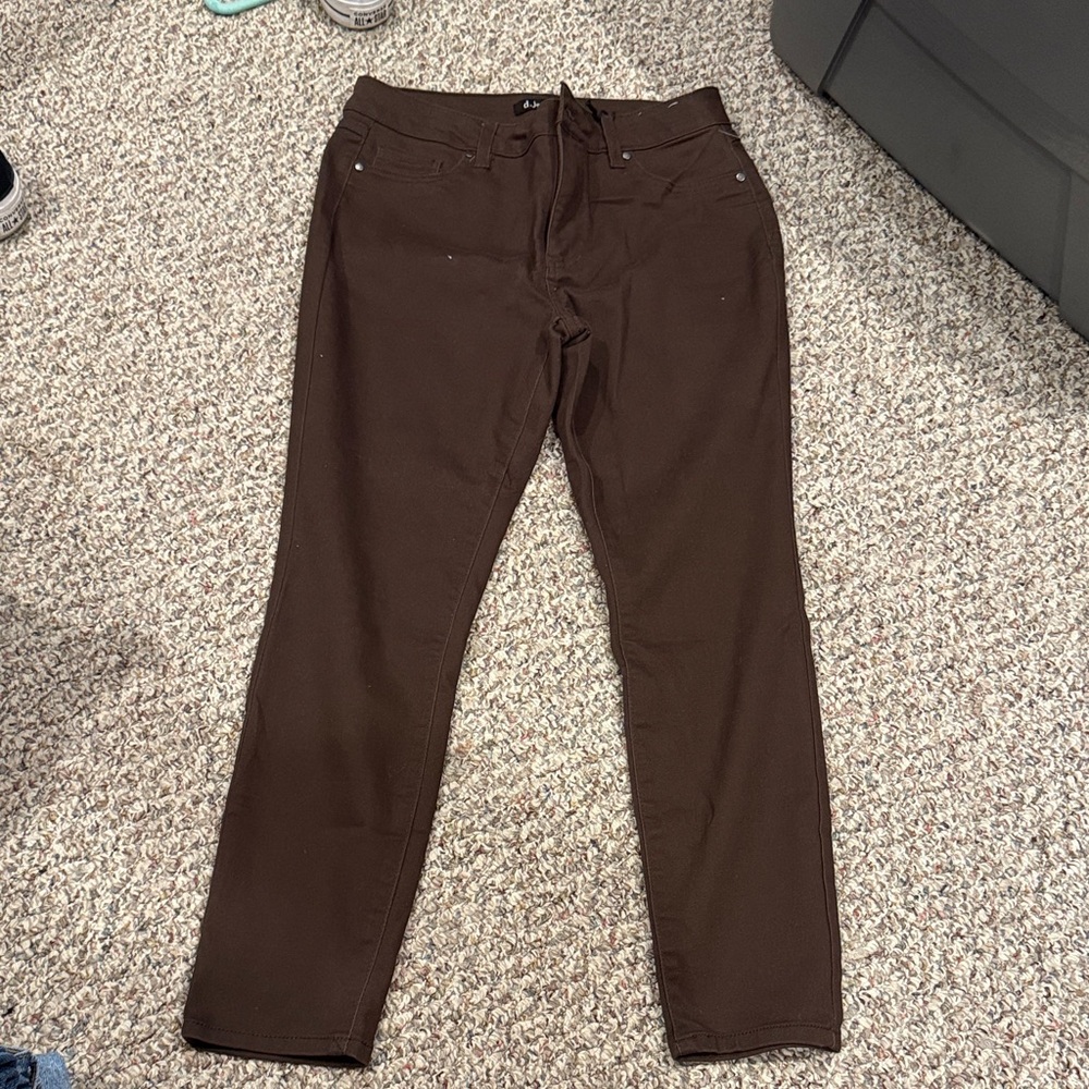d. jeans Chocolate Brown Straight Pants